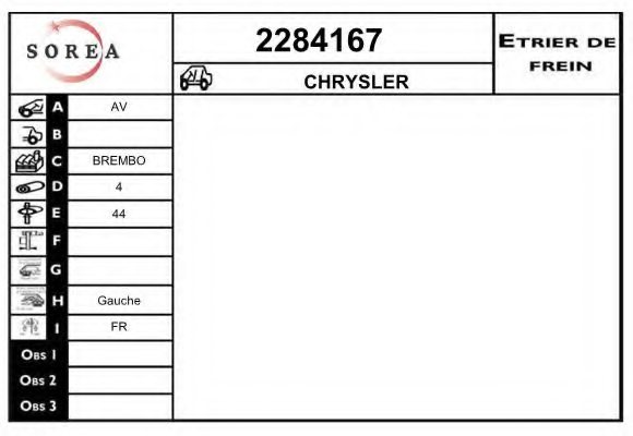 EAI 2284167 Brake Caliper